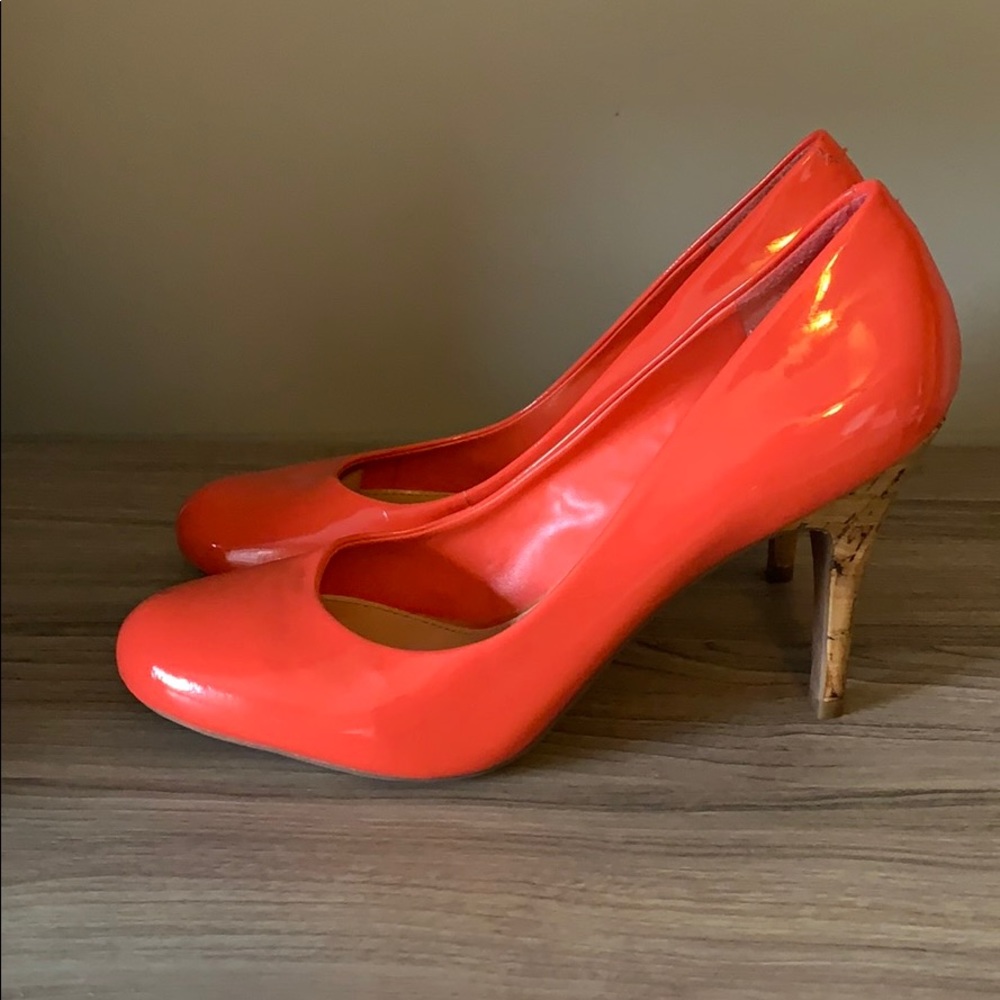 COPY - Jessica Simpson - Coral and cork heels